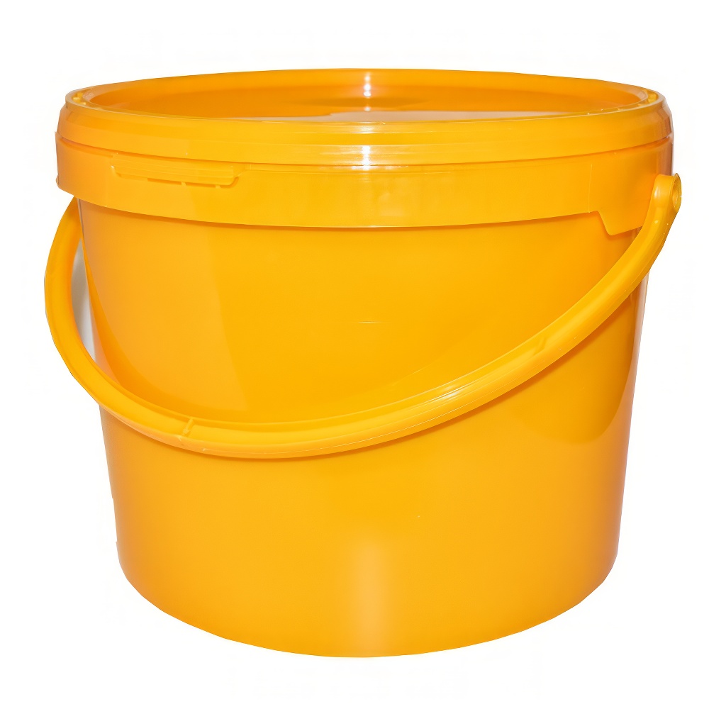 Secchiello per miele in plastica 15 kg giallo